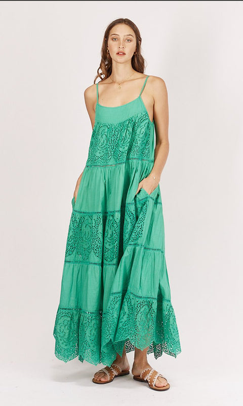 KARLI- Embroidered Maxi