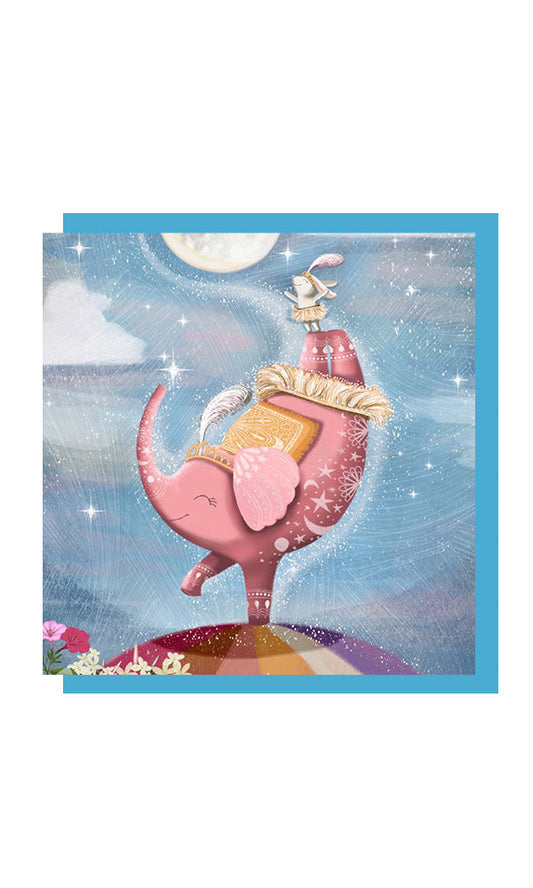 CIRCUS ELEPHANT GREETING CARD AUSTRALIAN MADE