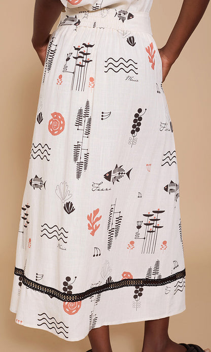 FAUNA- Lace Detail Skirt