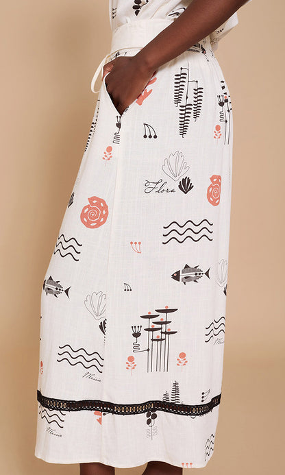 FAUNA- Lace Detail Skirt