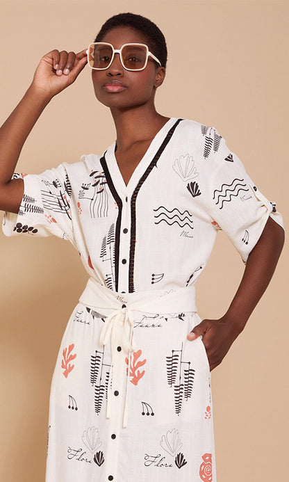 FAUNA- Lace Detailed Shirt