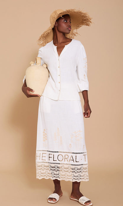 FLORA- Lace Detail Skirt