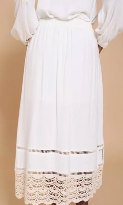 FLORA- Lace Detail Skirt