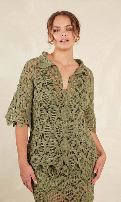 KEA- Lace Knit Shirt