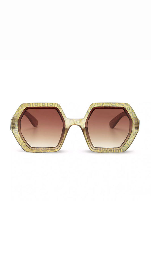 OKKIA EMMA HEXAGONAL SUNGLASSES SUN