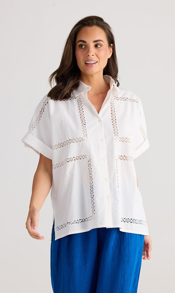 INDIE- Lace detailed shirt