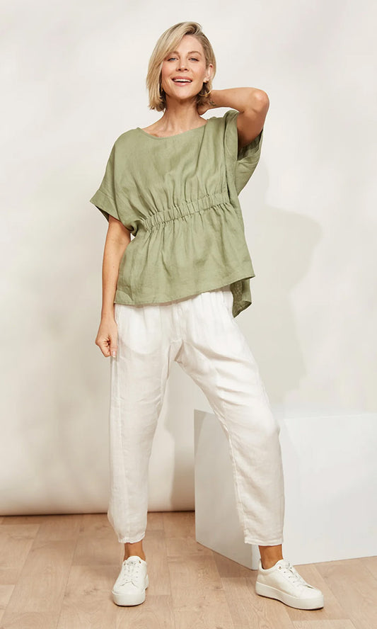 BONJOUR- Linen top