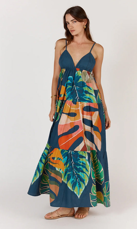 BLEUS- Floral Maxi