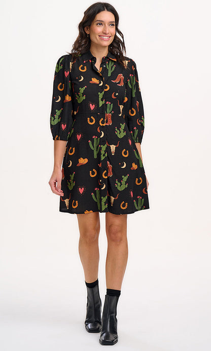 MILDRED- Cowgirl Tie Dress