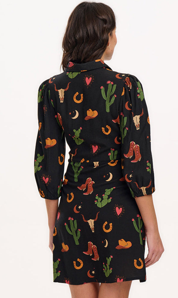 MILDRED- Cowgirl Tie Dress