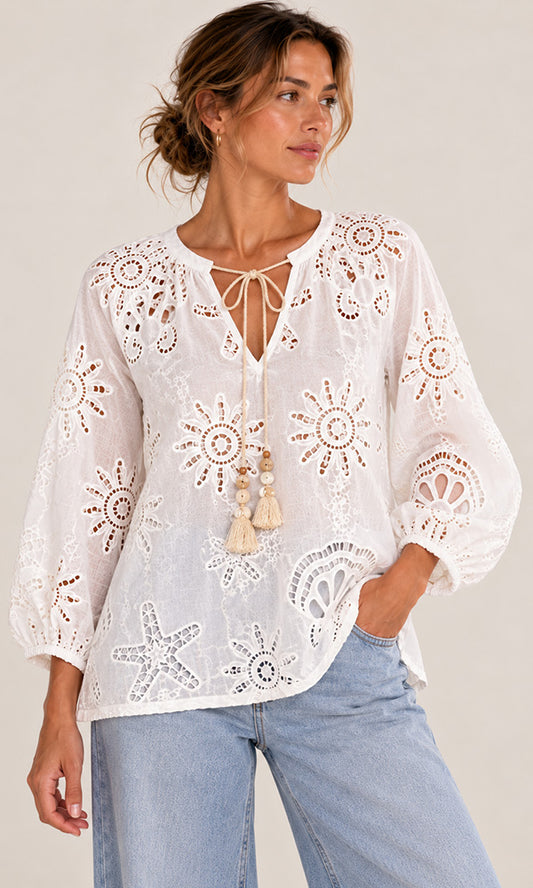 BLISS- Embroidered Blouse