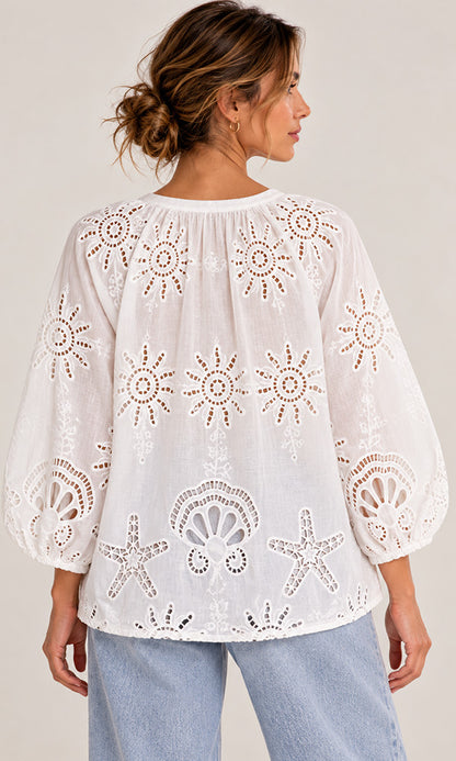 BLISS- Embroidered Blouse