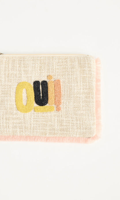 OUI- Beaded Clutch