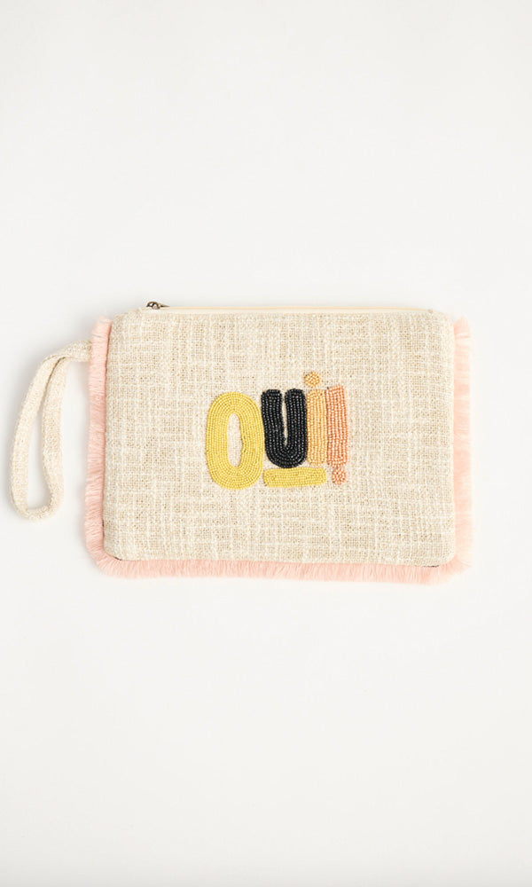 OUI- Beaded Clutch