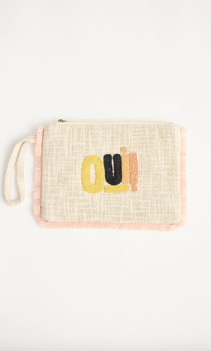OUI- Beaded Clutch