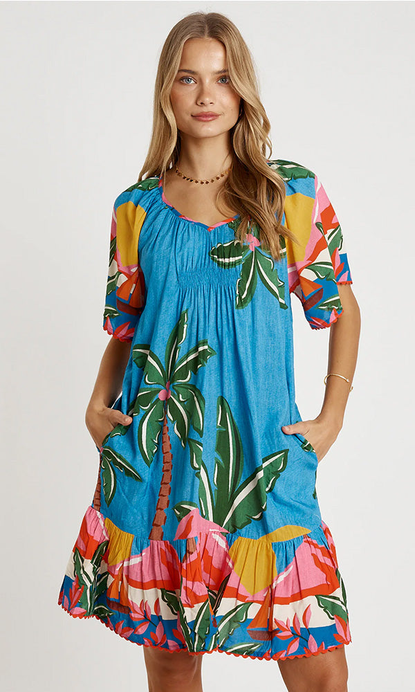 PACIFIC- Shirred Sundress