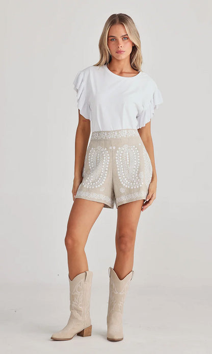VENICE- Embroidered Short