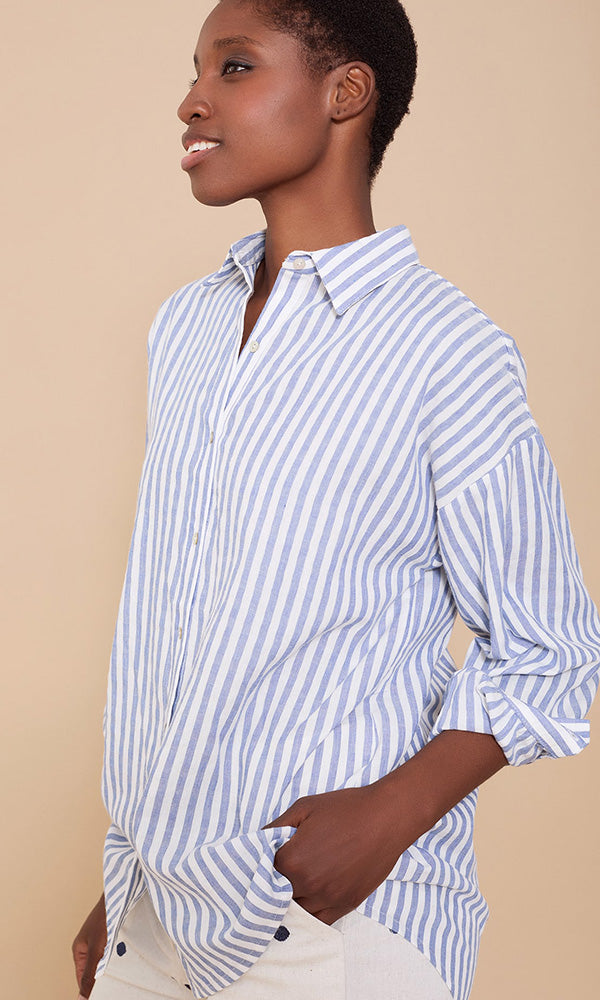 SOLEIL- Stripe Overshirt