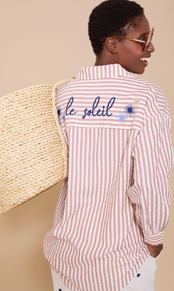 SOLEIL- Stripe Overshirt