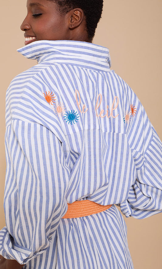 SOLEIL- Stripe Overshirt