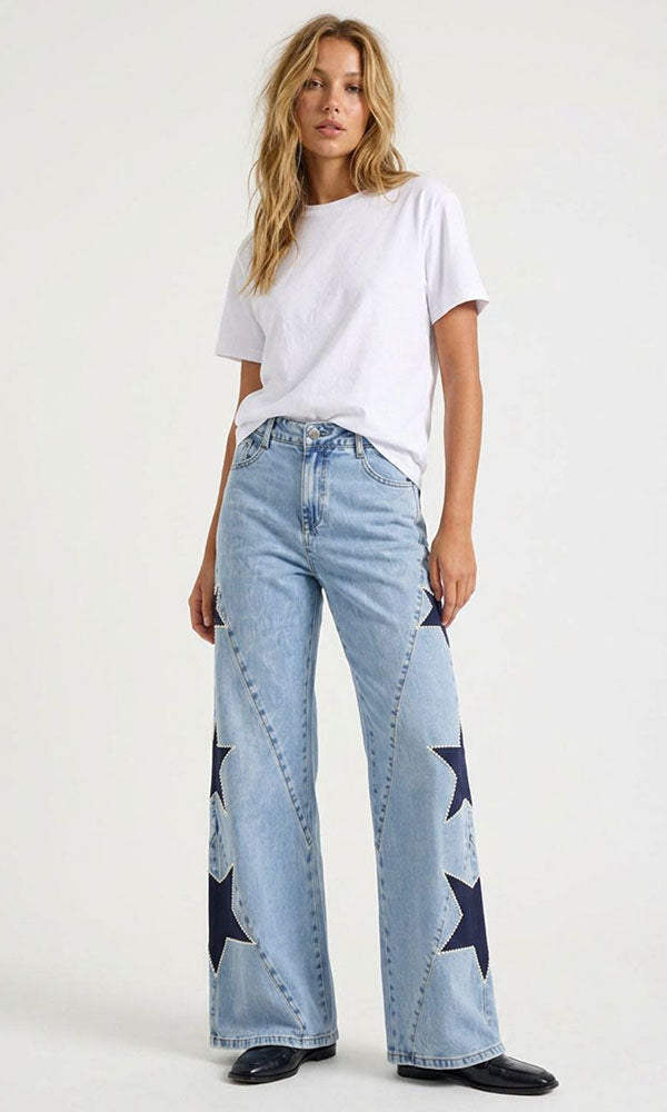 STARS & PEARL- Wide leg jeans