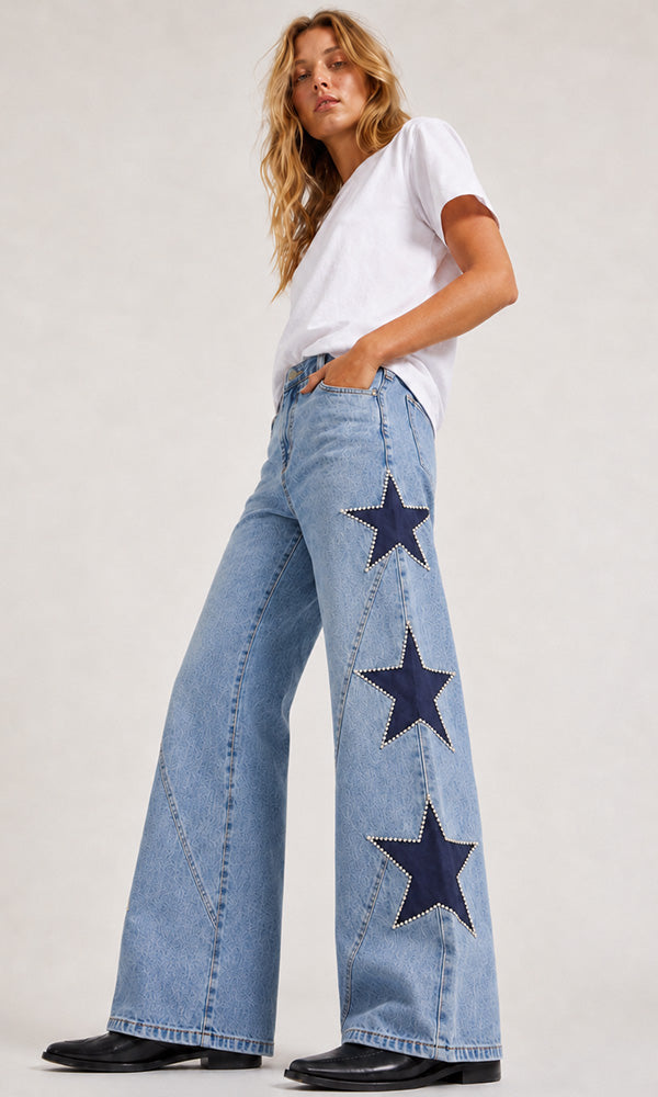 STARS & PEARL- Wide leg jeans