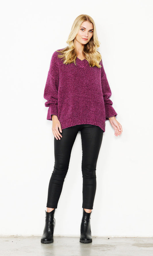 VELOUR- V-Neck Jumper