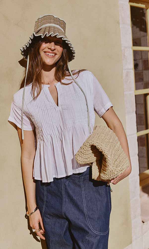 VIVIENNE- Pleated Top
