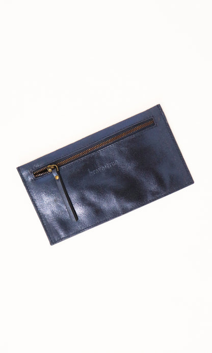 CHRISTI- Leather Metallic Clutch