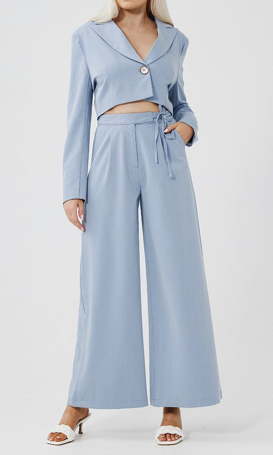 HUSTLER- Side Tie Palazzo