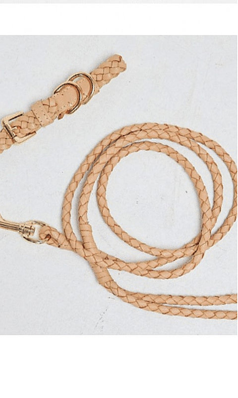 COLLAR- Leather Plaited