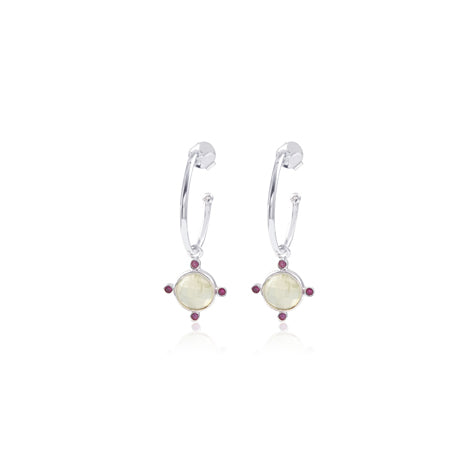 XE2118S-Oval Prenhite Earrings