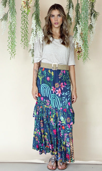 BARSITA- Floral Tier Skirt